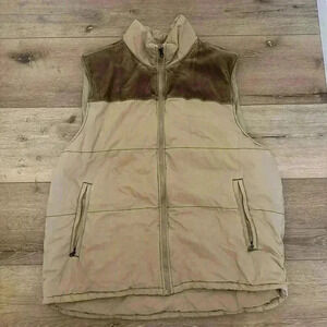 GAP Vintage Men's Y2K Woodsman Style Vest Beige Size 2XL